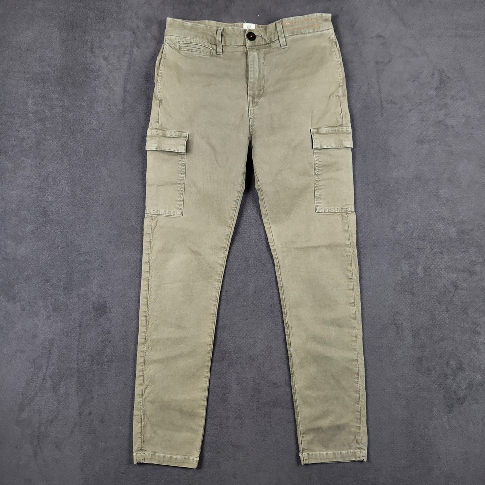 Hiroshi Kato The Nail Cargo Pants Mens 30 Dark Green Stretch Slim Fit USA Made